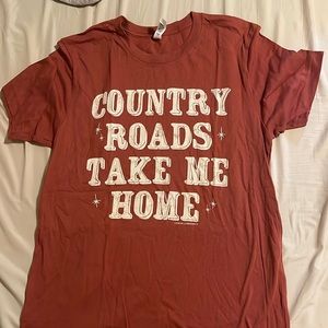 Country roads take me home tshirt medium